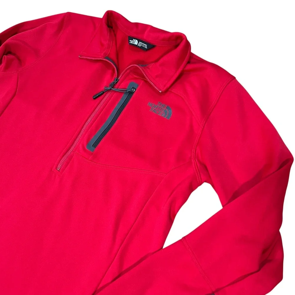 The North Face Men's Medium Red Canyonlands‎ 1/2 Zip Fleece Pullover Jacket